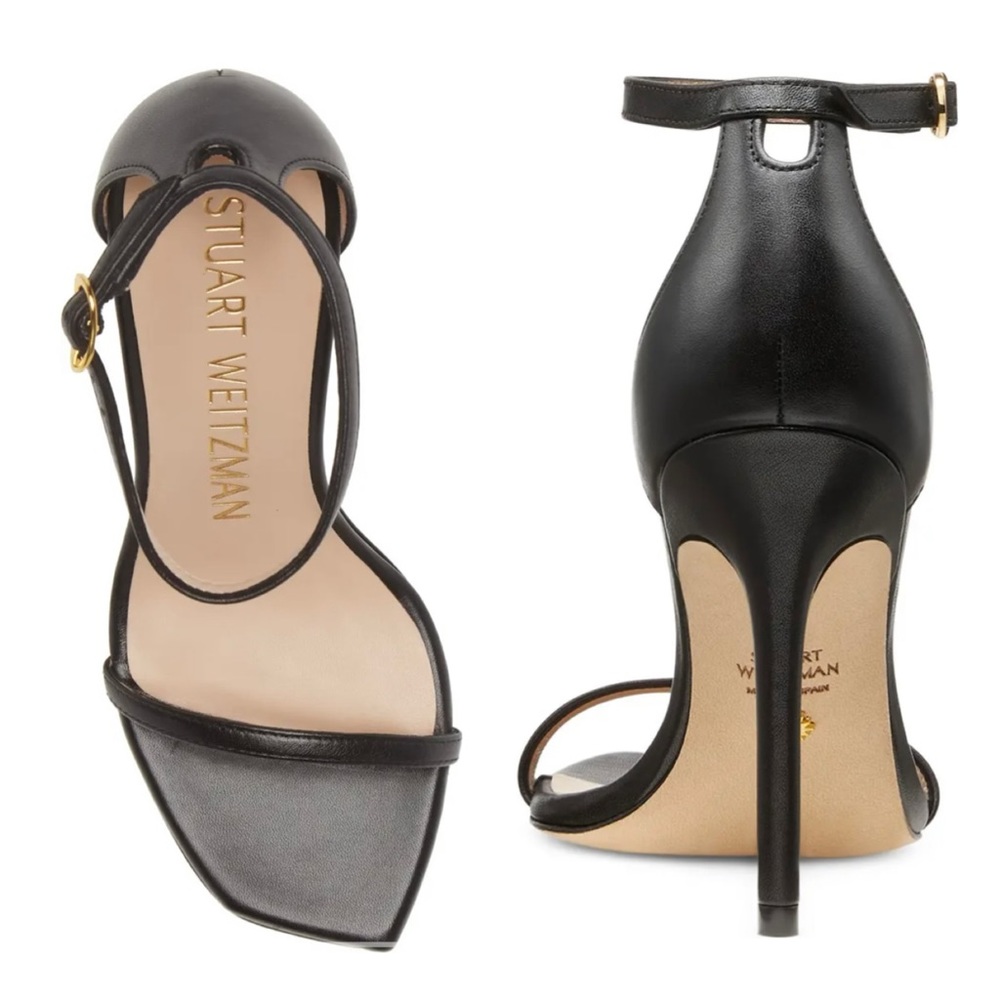 STUART WEITZMAN Black Nudistcurve Sandals